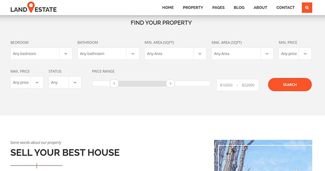 Mẫu website bất động sản đẹp